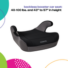 Rise LX Booster Car Seat - backless booster car seat: 40-100 lbs. and 43" to 57" in height