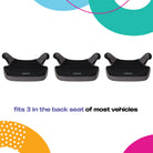 Rise LX Booster Car Seat - fits 3 in the back seat of most vehicles