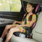 Pronto!™ Trend Belt-Positioning Booster Car Seat - girl sitting in booster seat